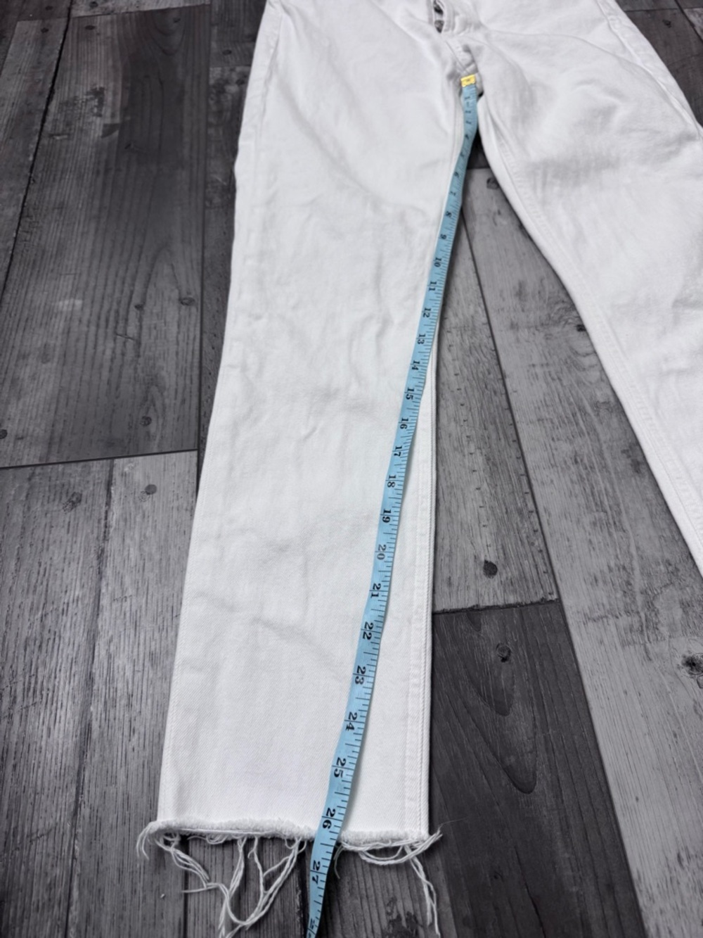 Agolde Women’s Nico High Rise Jeans White Denim Button Fly 25 - Picture 10 of 10